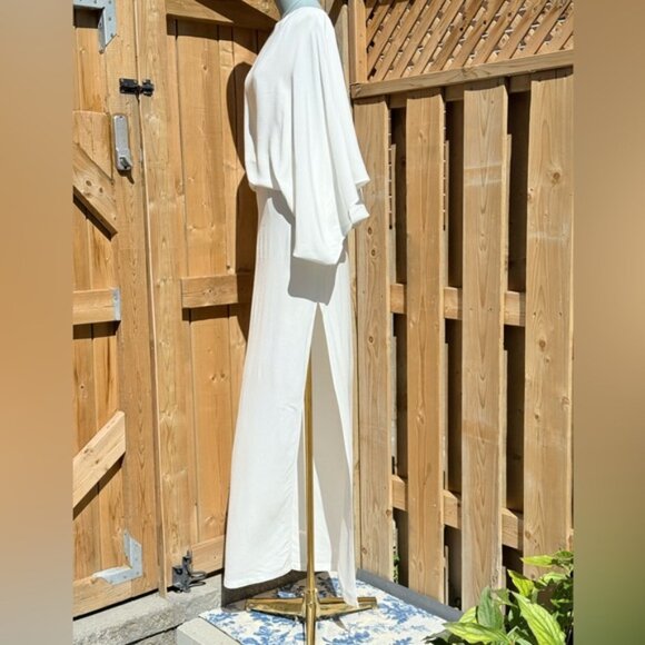 🆕 RAT & BOA 🧿 NWOT Margot Boatneck Long Sleeve Open Back White Maxi, Sz XXS - Picture 6 of 16